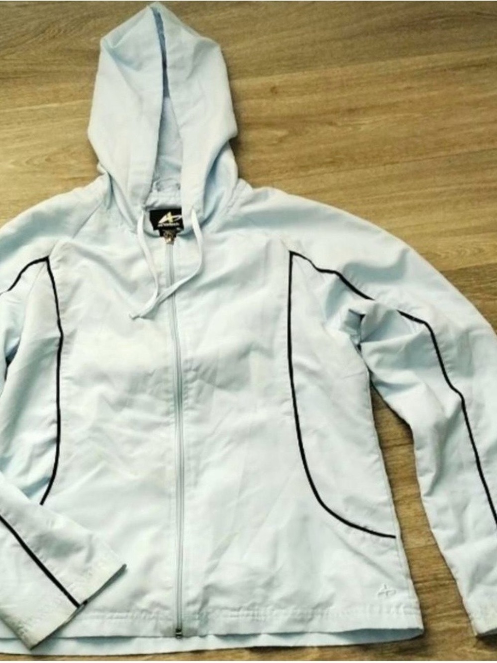 Athletech Light Blue Jacket with Neon Green Logo